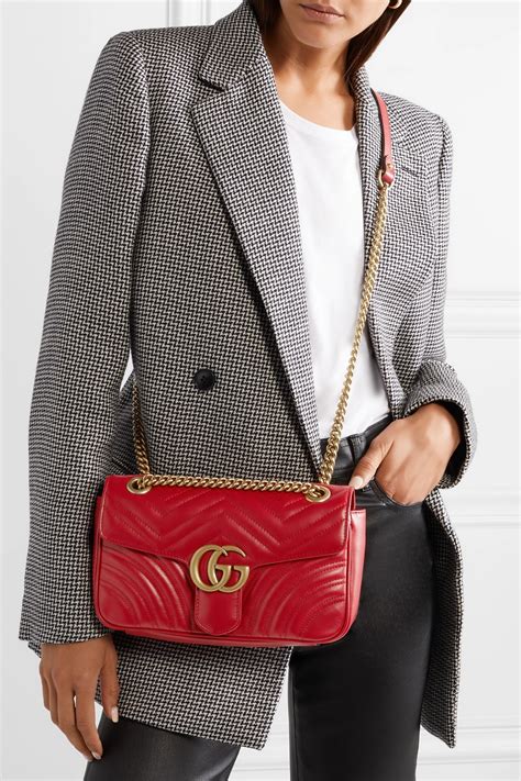 gucci red bag 2015|Gucci marmont shoulder bag red.